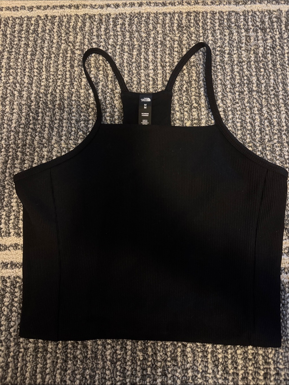 The North Face Black Ribbed Cropped Tank Top